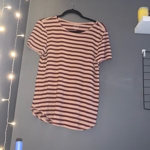 Pink striped tee